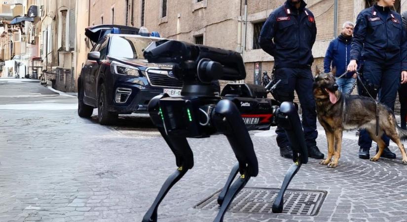 Rendőrjárőr robotkutya ChatGPT-4-el Európában