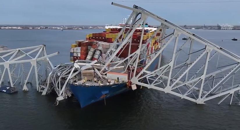 Konténerhajó döntötte romba a baltimore-i hidat