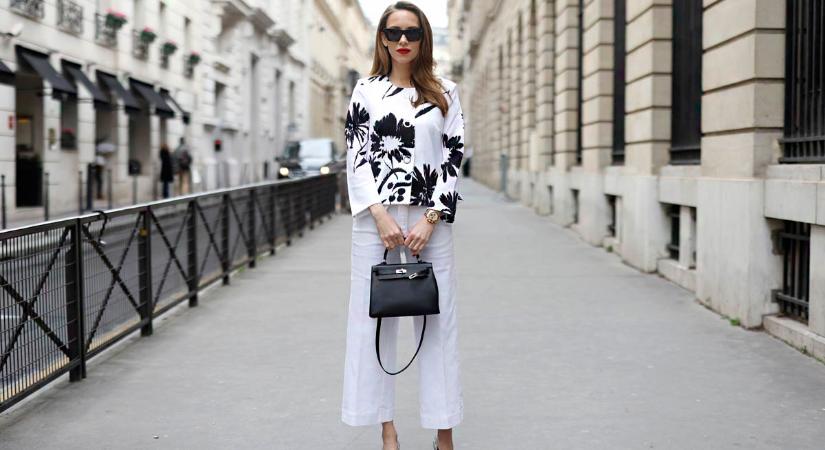 Egyszerű tipp a könnyed eleganciához: a fekete-fehér szettek mindig nőiesek