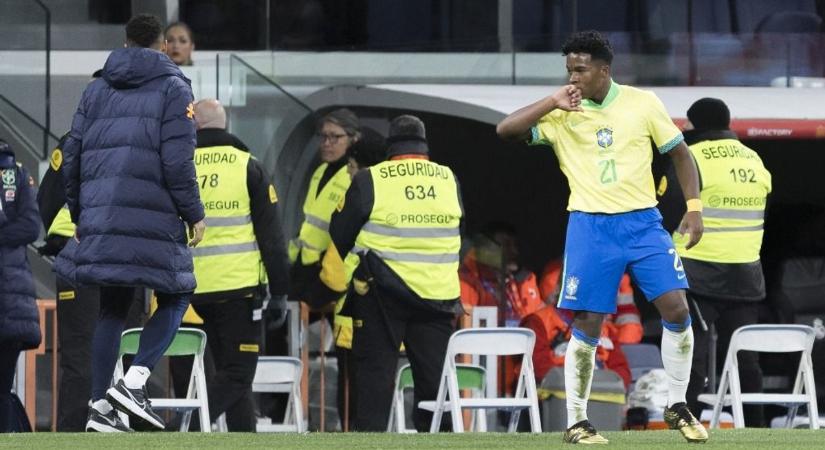 A brazilok csodagyereke a Wembley után a Bernabéuban is gólt szerzett - videó