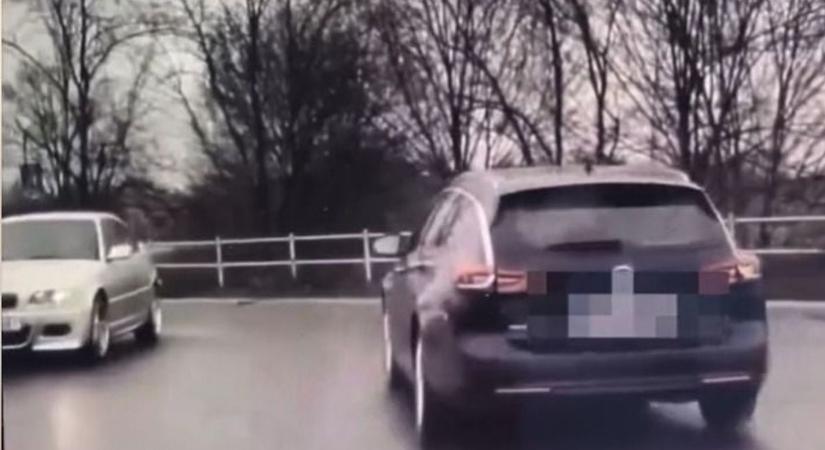 Egy BMW-s nézett be egy körforgót - videóval