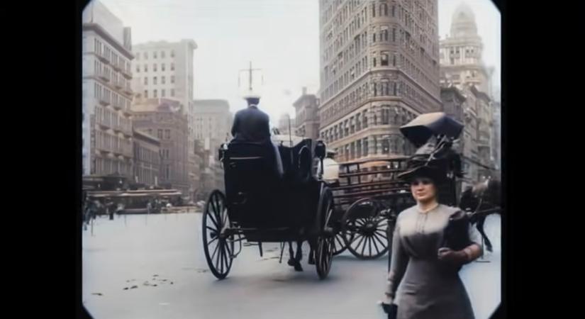 Az 1911-es New Yorkot bemutató videó csak nyolc perc, de órákig el lehetne nézni