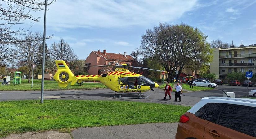 Mentőhelikopter a Kertvárosban! - Képgalériával