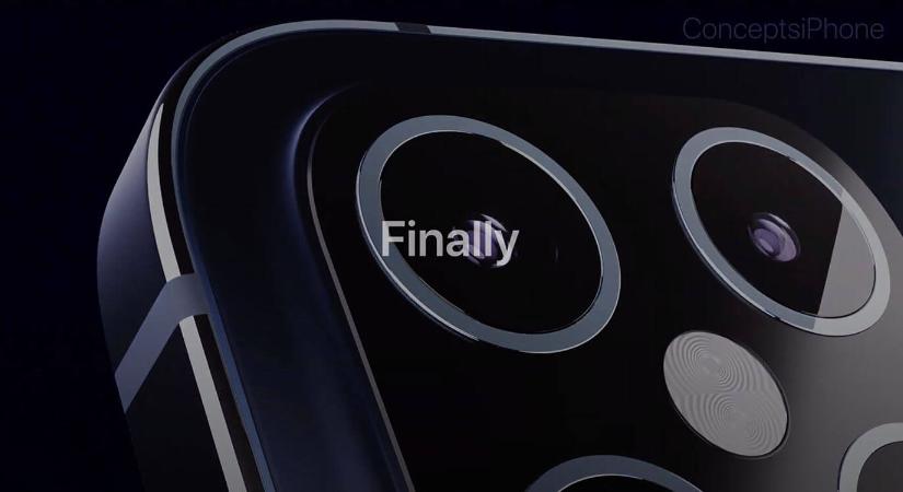 Koncepcióvideón a kék iPhone 12 Pro