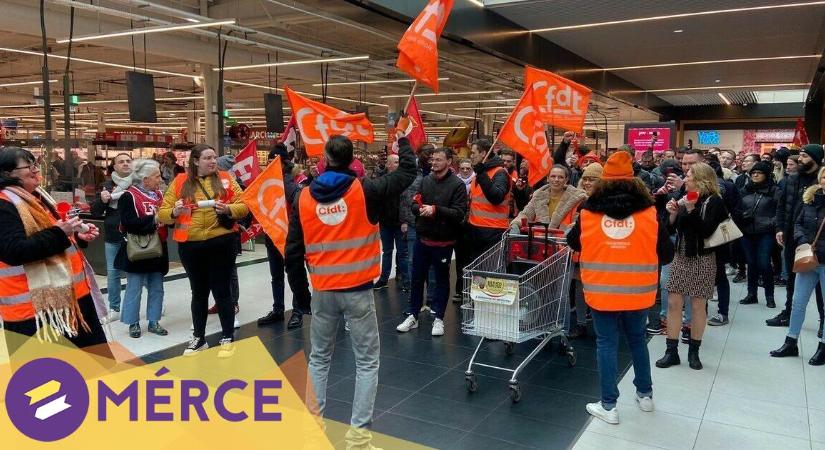Történelmi jelentőségű sztrájkot tartottak az Auchan franciaországi dolgozói