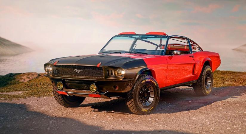 Tereprali-versenyautóként igazán vad az eredeti Mustang