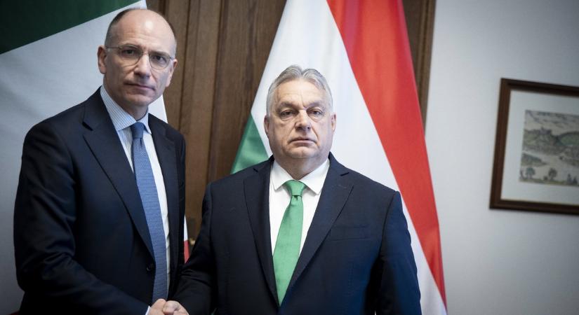Orbán a Karmelitában fogadta a korábbi olasz kormányfőt