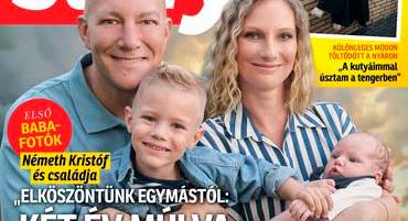 Németh Kristóf másfél hónapos kisfia először címlapon: Olivér tündéri édesanyja karjában