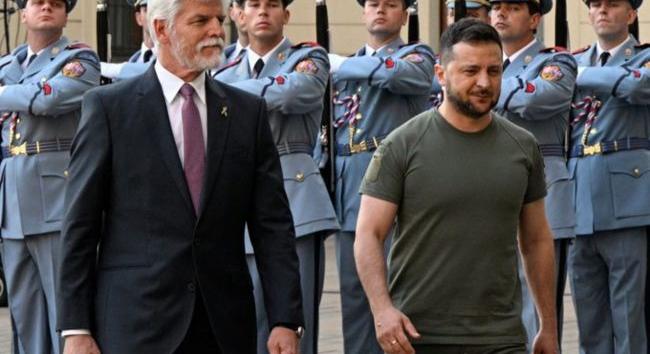 Prágába érkezett váratlanul Volodimir Zelenszkij ukrán államfő