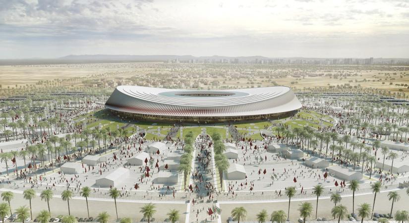 A szaharai nomádok hagyományos összejöveteléből merít ihletet a világ legnagyobb stadionja