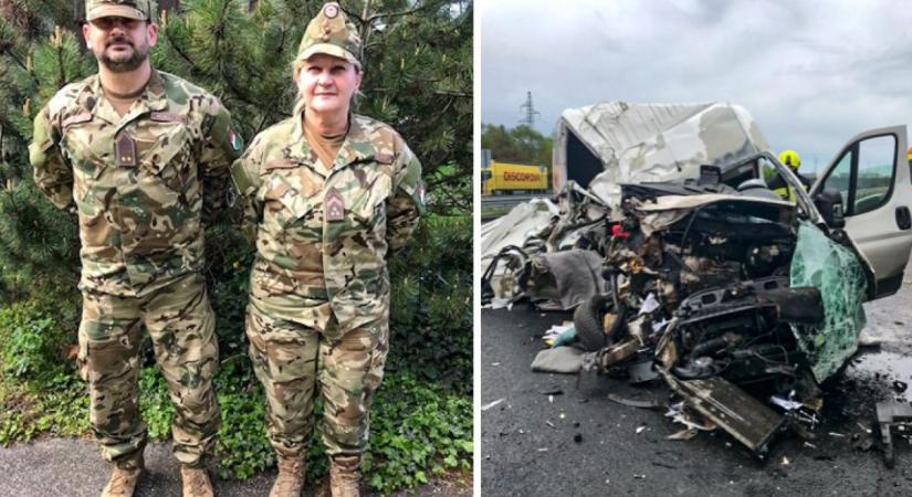 Győri területvédelmi katonák segítettek a súlyos balesetnél