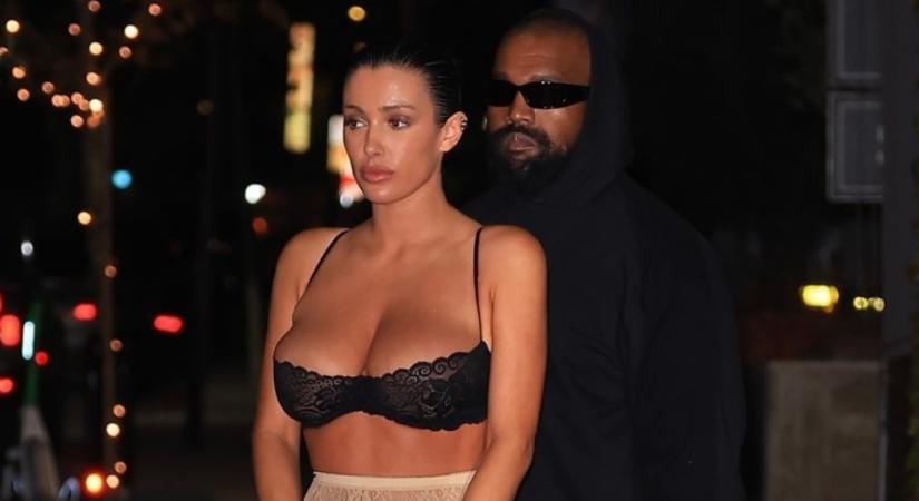 Egy táskával takargatta intim testrészét Kanye West neje