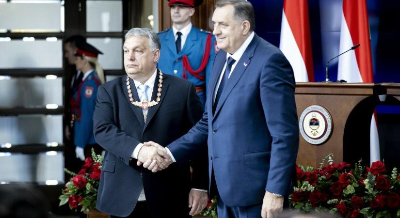Kitüntette Orbán Viktort Milorad Dodik