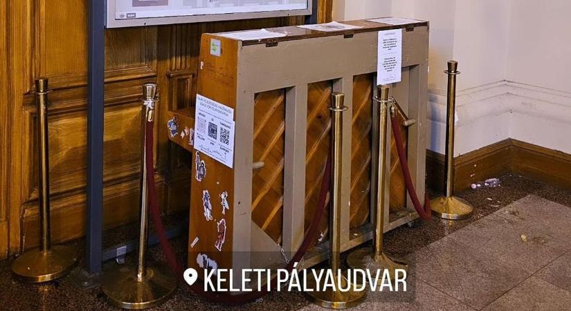 Huligánok tönkretették a Keleti pályaudvar közösségi zongoráját