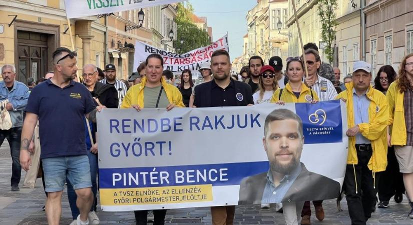 A független ügyészségért tüntetett Győrben a Tiszta Szívvel a Városért Egyesület