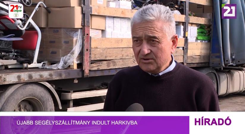 Újabb segélyszállítmány indult Harkivba (videó)