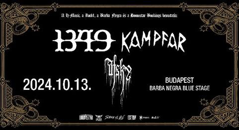1349 és Kampfar co-headline turné budapesti állomással októberben!