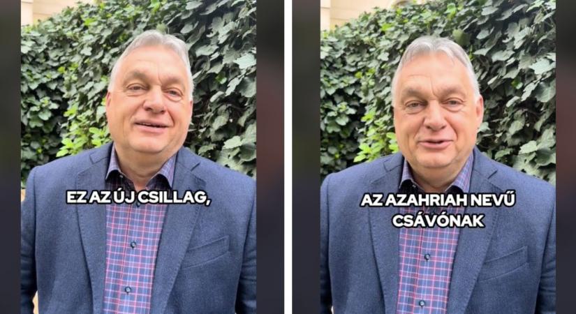 „Van ez a param-param, az Azahriah csávónak a dala” – Orbán a TikTokján beszélt arról, mit hallgatott legutóbb