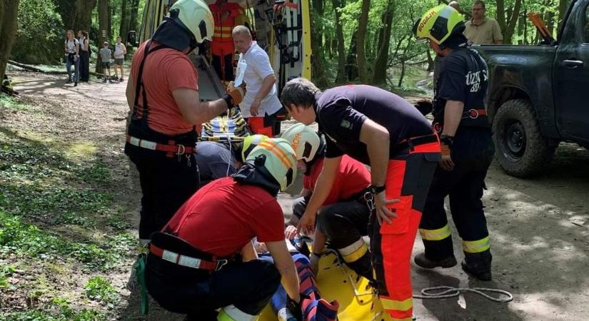 Kirándulás közben megsérült embert mentettek a tűzoltók Bodajkon