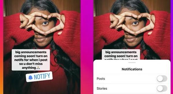 Értesítési matricát kaptak az Instagram-felhasználók