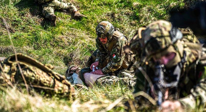 Frontális támadást gyakoroltak a tatai dandár újonc katonái  videó