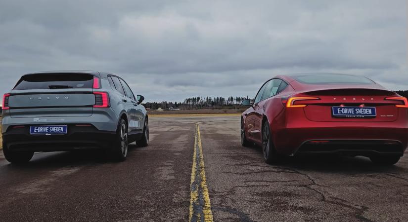 Kihívja az új Tesla Model 3-at az eddigi legjobban gyorsuló Volvo – videó