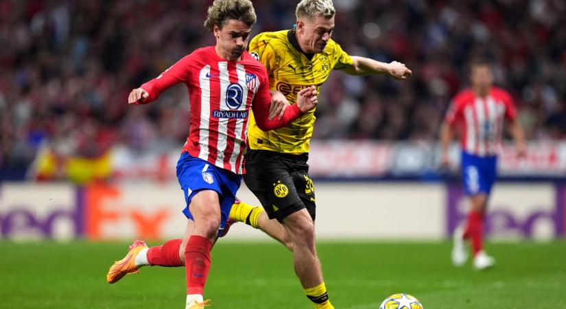 BL: egygólos előnyt harcolti ki a visszavágóra az Atlético Madrid a Borussia Dortmund ellen – videóval