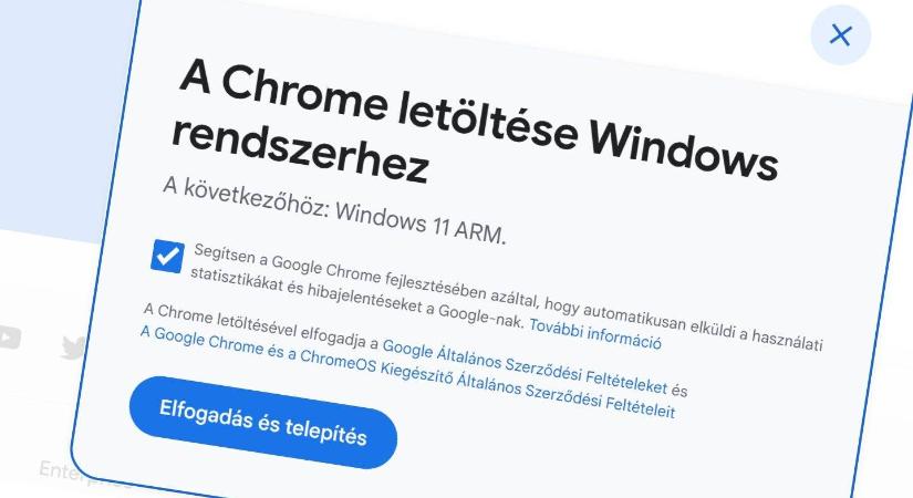 A Chrome ARM változatának letöltése a Windows ARM verzióihoz