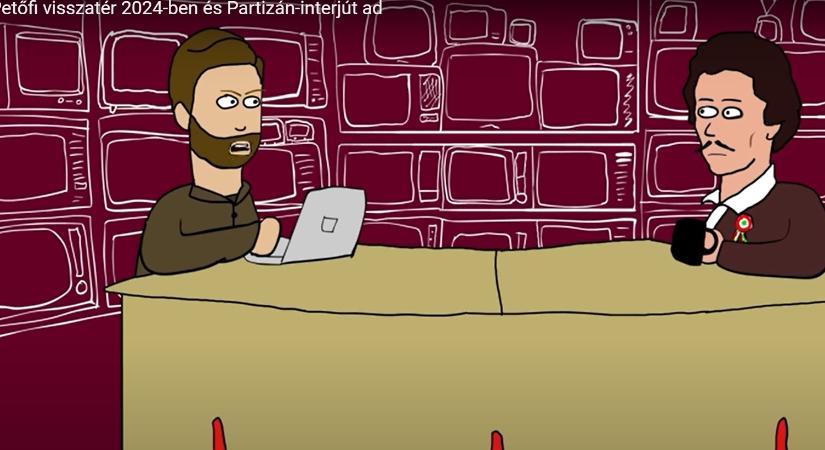 Vírusként terjed az animációs film, amelyben Petőfi Sándor visszatér és megmondja a magáét Orbán Viktorról