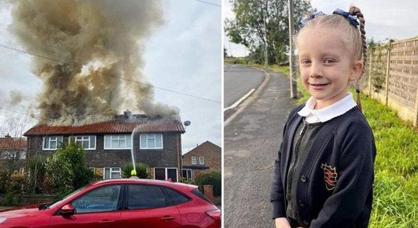 Égő házba rohant be egy hatéves kislány, hogy megmentse a családját