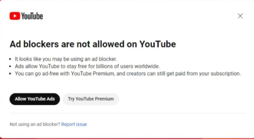 YouTube: totális háború a reklámblokkolók ellen