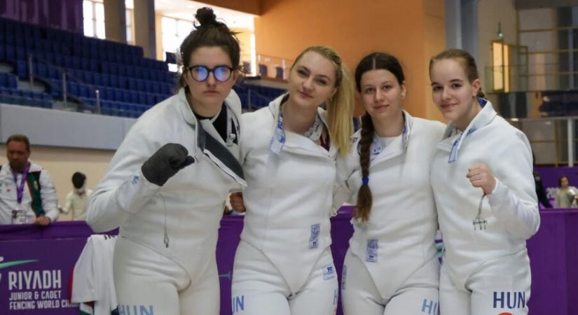 Világbajnoki hatodik lett a debreceni Nagy Blankával felálló magyar junior párbajtőrcsapat