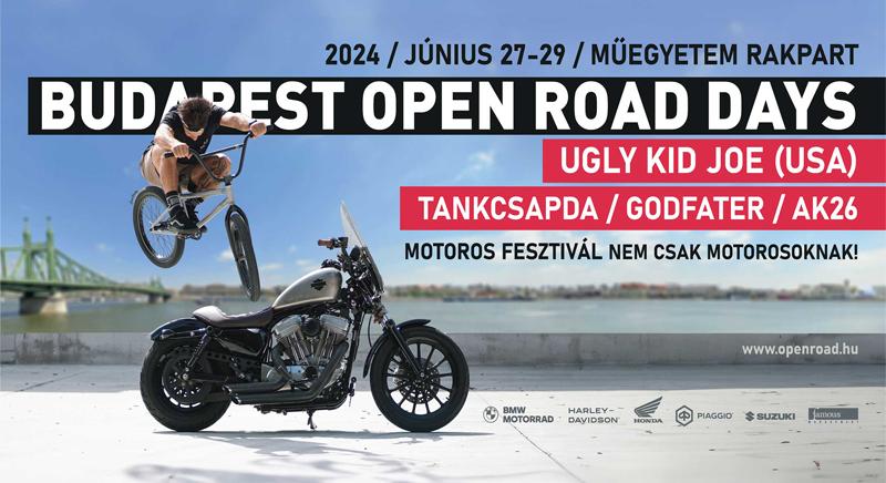 Ugly Kid Joe, Tankcsapda, AK26, godfater. és rengeteg motoros érkezik 2024. június 27-29. között a Műegyetem rakpartra, a Budapest Open Road Days-re