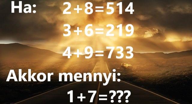 Napi trükkös matek feladat: Mi a megoldás? Klikk a képre!