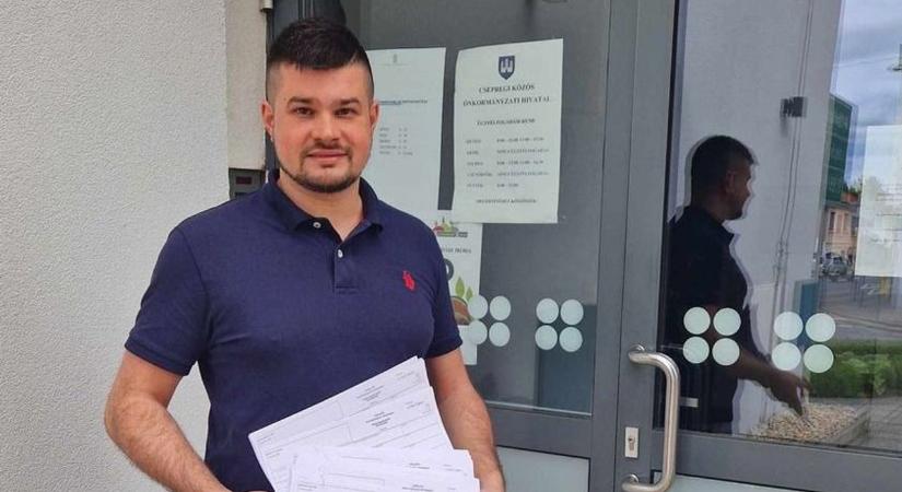 Horváth Zoltán, Csepreg polgármestere is felvette az ajánlóíveket