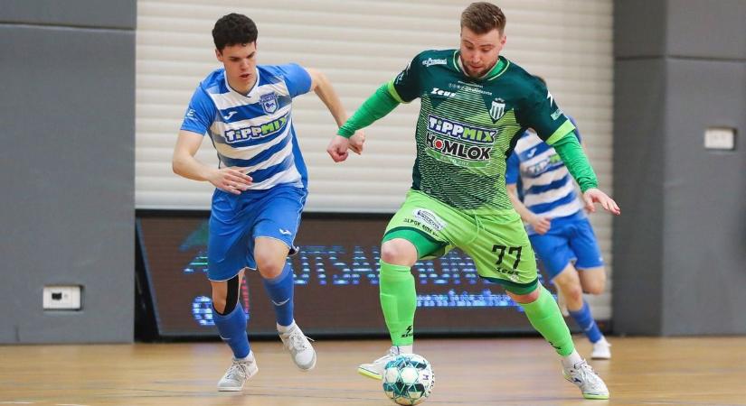 Hat zöld-fehér találat - Futsal: simán nyerte a Kecskemét elleni rangadót a HVSE - fotók