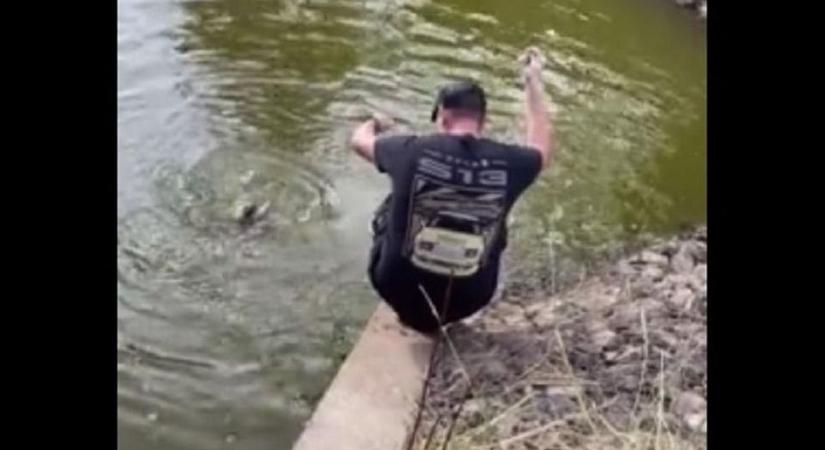 Ki akarta emelni a horgász a halat, hihetetlen, ami utána történt - videó