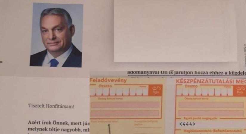 Sárga csekkel tarhálna pénzt Orbán az emberektől az EP-választási kampányára
