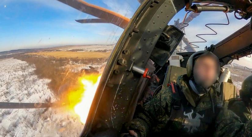 Ukrán egységeket semmisített meg az orosz harci helikopter a háborúban  videó
