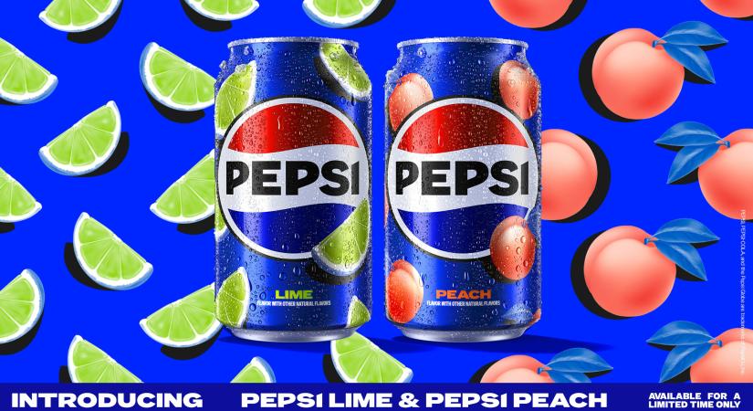 Limitált kiadású őszibarack és lime ízekkel jelentkezik a Pepsi idén nyáron