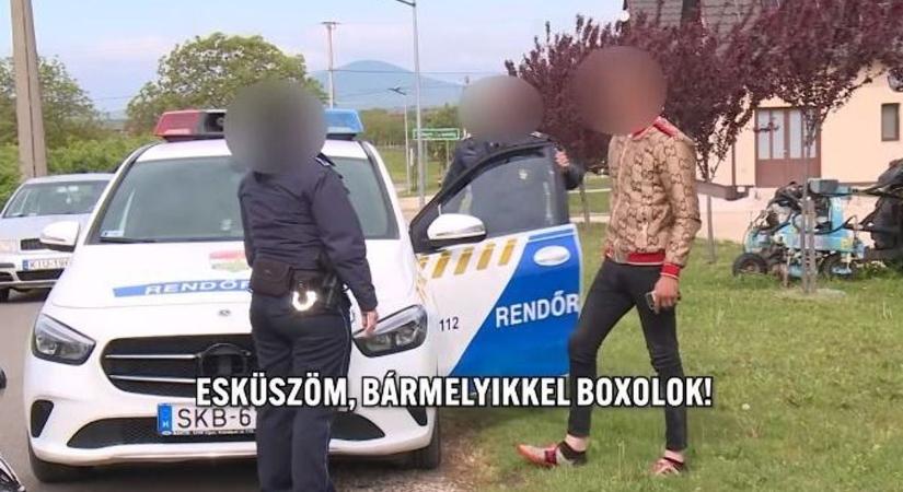 Drogos férfi fenyegette veréssel a rendőröket Gyöngyösön - videó