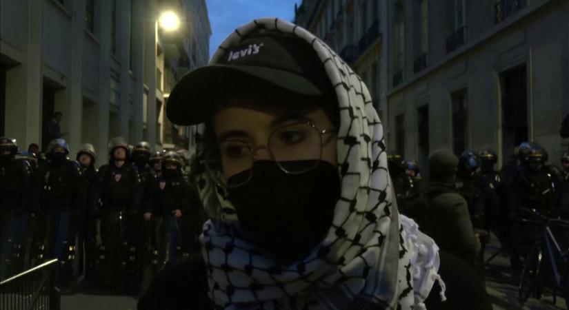 Ezrek vonulnak utcára a világ különböző egyetemein, hogy a palesztinok mellett demonstráljanak  videó