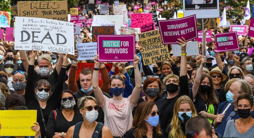 A nők elleni erőszak miatt tüntettek Ausztráliában
