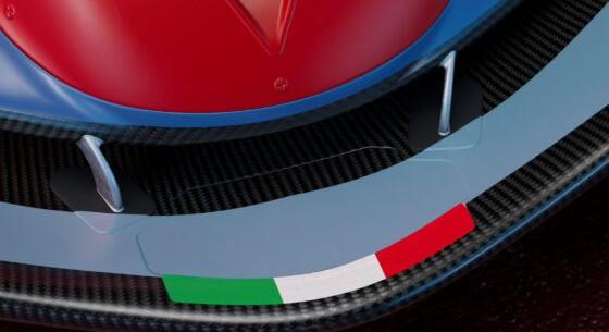 A Ferrari bemutatta a Miamira szánt egyedi kék festését