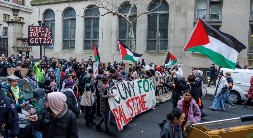 Újabb egyetemen kezdtek tiltakozást palesztinpárti aktivisták New York-ban