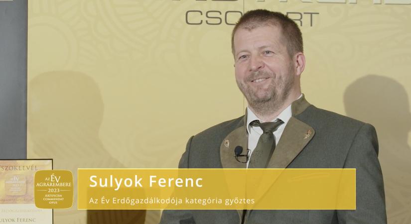 Az Év Erdőgazdálkodója 2023-ban Sulyok Ferenc