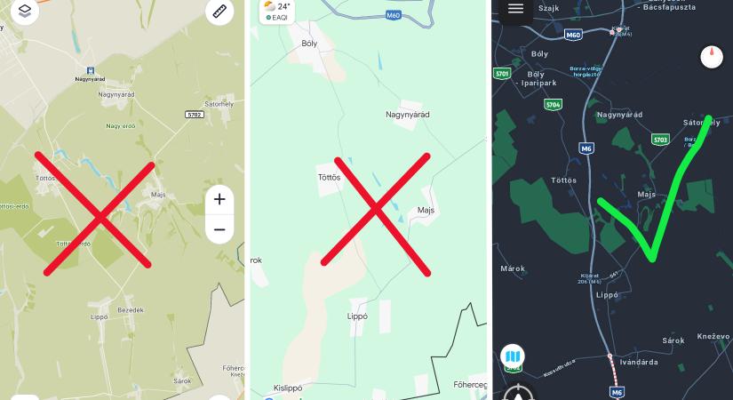 M6 autópálya: Lassan regagálnak a térkép-appok