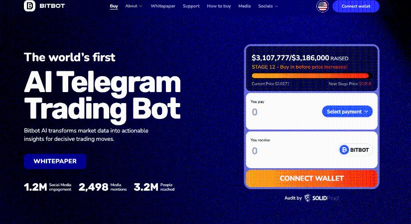 3 milliót gyűjtött a Bitbot Telegram alapú kereskedési robot