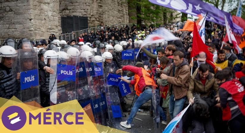 42 ezer rendőrrel dacoltak a baloldali tüntetők Isztambulban, hogy visszavegyék a Taksim teret