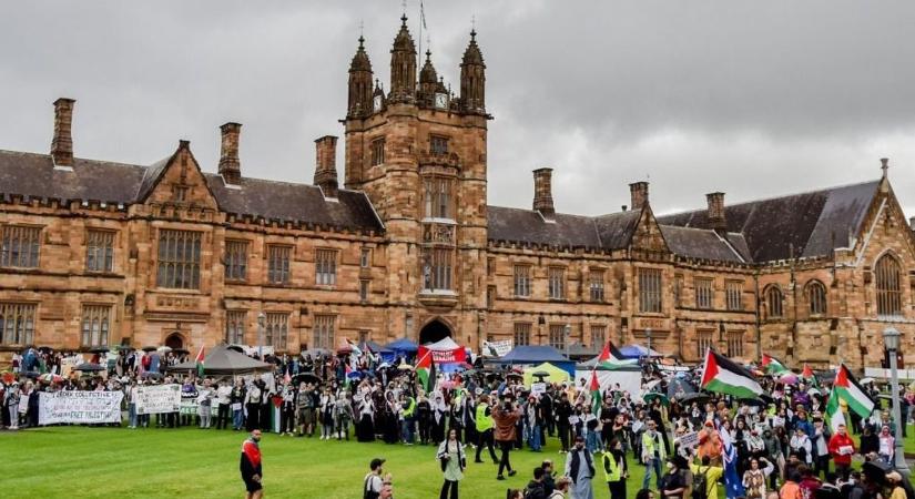 Az ausztrál egyetemeket is elsöprik az Izrael-ellenes tüntetések